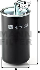 Mann-Filter WK 728 - Yanacaq filtri furqanavto.az