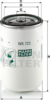 Mann-Filter WK 723 - Yanacaq filtri www.furqanavto.az