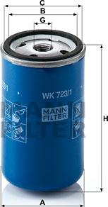 Mann-Filter WK 723/1 - Yanacaq filtri furqanavto.az