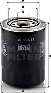 Mann-Filter WP 928/83 - Yağ filtri furqanavto.az