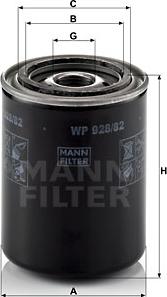 Mann-Filter WP 928/82 - Yağ filtri furqanavto.az