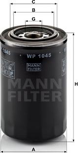 Mann-Filter WP 1045 - Yağ filtri furqanavto.az