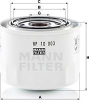 Mann-Filter WP 10 003 - Yağ filtri furqanavto.az