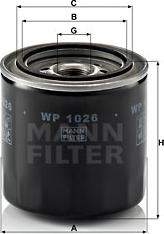 Mann-Filter WP 1026 - Yağ filtri furqanavto.az