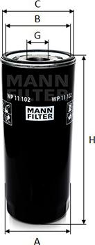 Mann-Filter WP 11 102 - Yağ filtri furqanavto.az