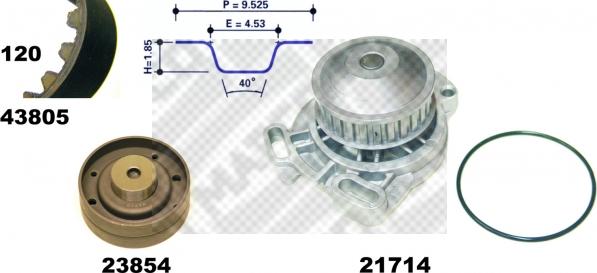 Mapco 41805 - Su Pompası və Vaxt Kəməri Dəsti furqanavto.az