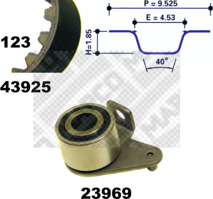 Mapco 23925 - Vaxt kəməri dəsti furqanavto.az