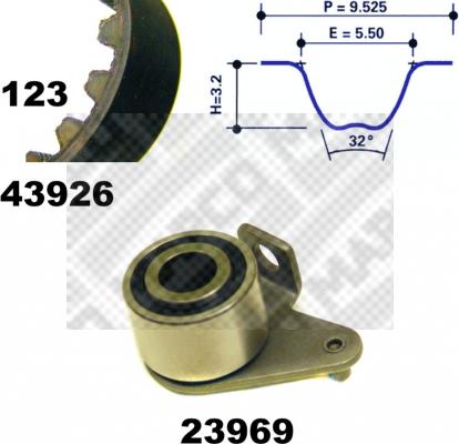 Mapco 23926 - Vaxt kəməri dəsti furqanavto.az