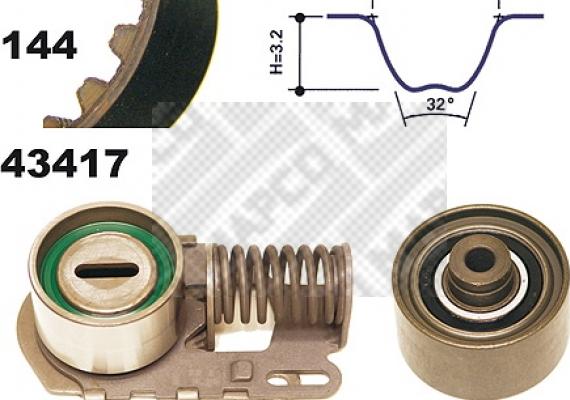 Mapco 23417 - Vaxt kəməri dəsti furqanavto.az