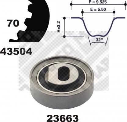 Mapco 23504 - Vaxt kəməri dəsti furqanavto.az