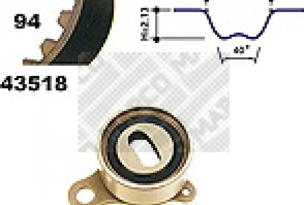 Mapco 23518 - Vaxt kəməri dəsti furqanavto.az