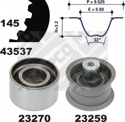 Mapco 23537 - Vaxt kəməri dəsti furqanavto.az