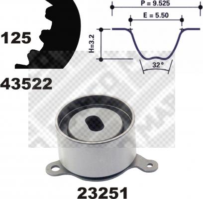 Mapco 23522 - Vaxt kəməri dəsti furqanavto.az