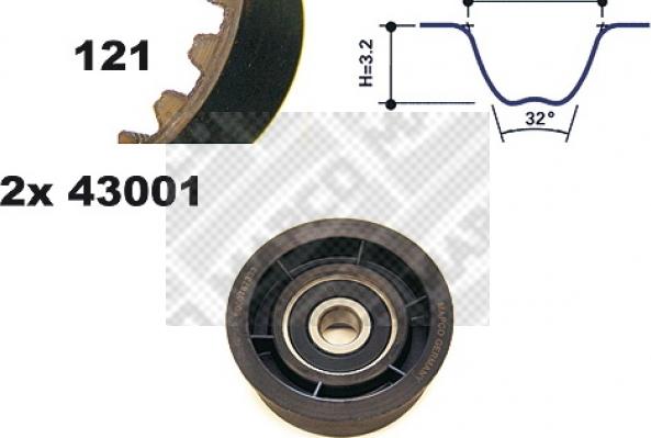 Mapco 23001 - Vaxt kəməri dəsti furqanavto.az