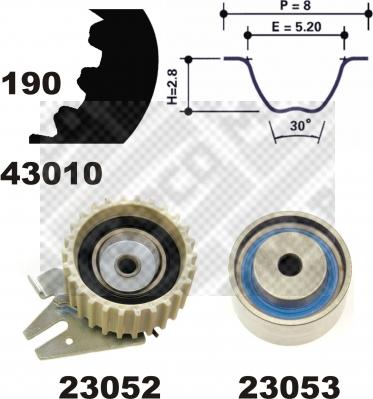 Mapco 23015 - Vaxt kəməri dəsti furqanavto.az