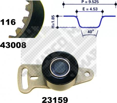 Mapco 23118 - Vaxt kəməri dəsti furqanavto.az