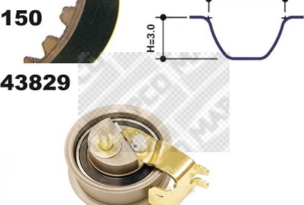 Mapco 23829 - Vaxt kəməri dəsti furqanavto.az