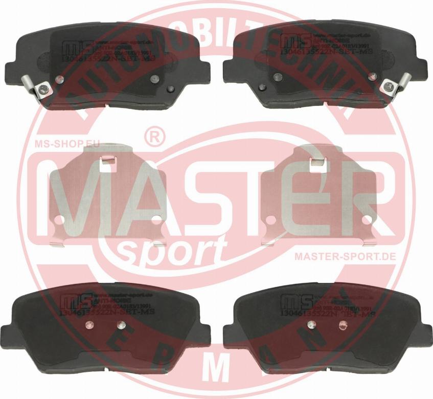 MASTER-SPORT GERMANY 13046135522N-SET-MS - Əyləc altlığı dəsti, əyləc diski furqanavto.az