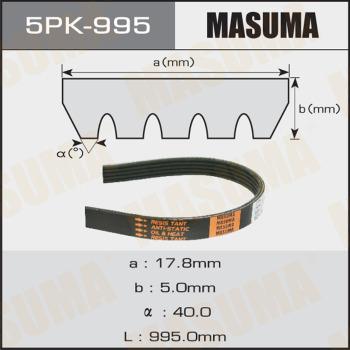 MASUMA 5PK995 - V-yivli kəmər furqanavto.az
