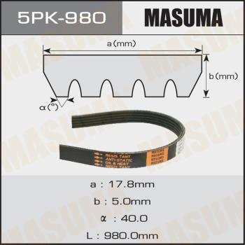 MASUMA 5PK980 - V-yivli kəmər furqanavto.az