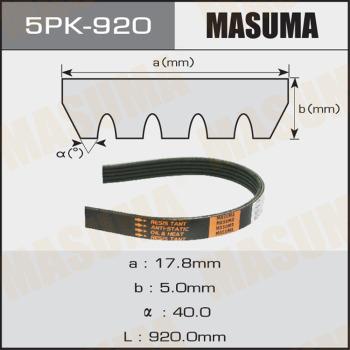 MASUMA 5PK920 - V-yivli kəmər furqanavto.az