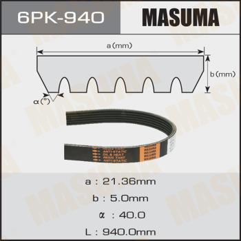 MASUMA 6PK-940 - V-yivli kəmər furqanavto.az