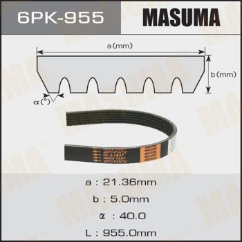 MASUMA 6PK955 - V-yivli kəmər furqanavto.az