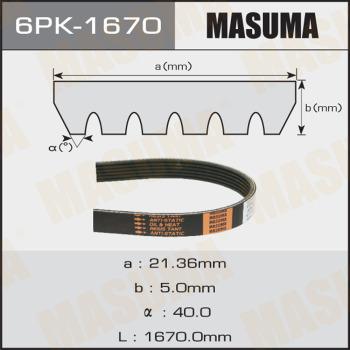 MASUMA 6PK1670 - V-yivli kəmər furqanavto.az