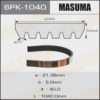 MASUMA 6PK1040 - V-yivli kəmər furqanavto.az