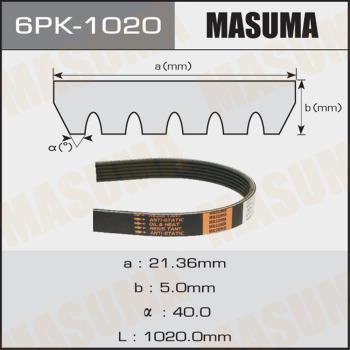 MASUMA 6PK1020 - V-yivli kəmər furqanavto.az