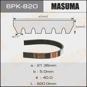 MASUMA 6PK820 - V-yivli kəmər furqanavto.az