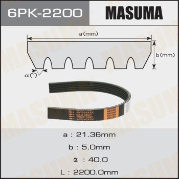 MASUMA 6PK-2200 - V-yivli kəmər furqanavto.az