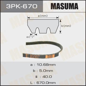 MASUMA 3PK-670 - V-yivli kəmər www.furqanavto.az