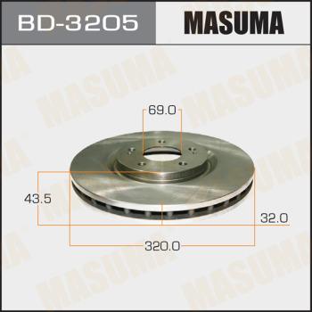 MASUMA BD-3205 - Əyləc Diski furqanavto.az