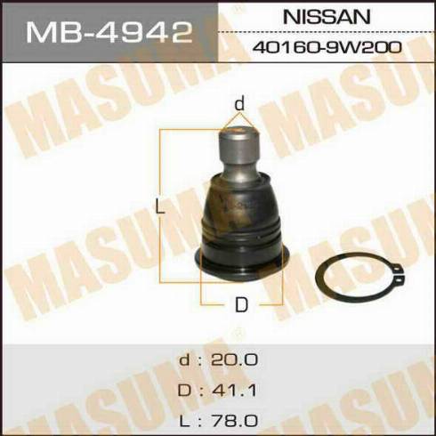 MASUMA MB-4942 - Billi birləşmə furqanavto.az