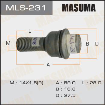 MASUMA MLS-231 - Təkər boltu furqanavto.az