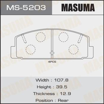 MASUMA MS-5203 - Əyləc altlığı dəsti, əyləc diski furqanavto.az