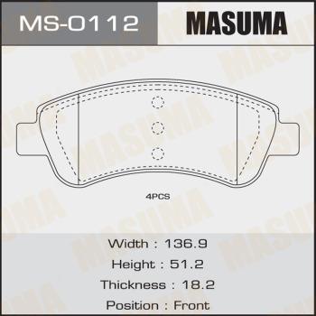 MASUMA MS-0112 - Əyləc Başlığı Dəsti furqanavto.az