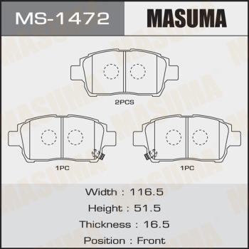 MASUMA MS-1472 - Əyləc Başlığı Dəsti furqanavto.az