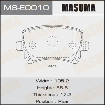 MASUMA MS-E0010 - Əyləc Başlığı Dəsti furqanavto.az