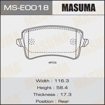 MASUMA MS-E0018 - Əyləc Başlığı Dəsti furqanavto.az