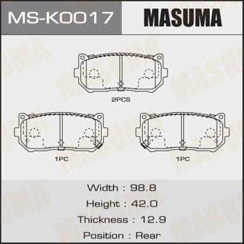 MASUMA MS-K0017 - Əyləc Başlığı Dəsti furqanavto.az