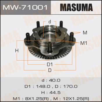 MASUMA MW71001 - Təkər Qovşağı furqanavto.az