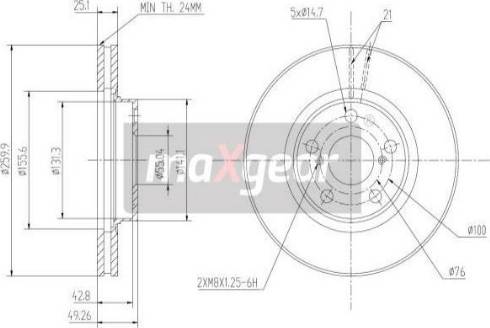 Maxgear 19-0967MAX - Əyləc Diski furqanavto.az