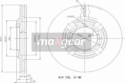 Maxgear 19-0936 - Əyləc Diski furqanavto.az