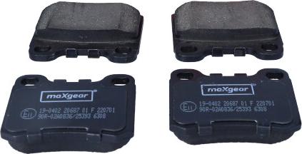 Maxgear 19-0402 - Əyləc altlığı dəsti, əyləc diski furqanavto.az