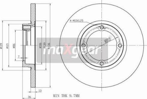 Maxgear 19-0702MAX - Əyləc Diski furqanavto.az