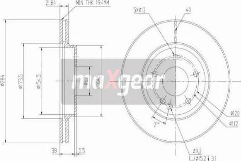 Maxgear 19-0723MAX - Əyləc Diski furqanavto.az