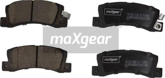 Maxgear 19-1159 - Əyləc altlığı dəsti, əyləc diski furqanavto.az