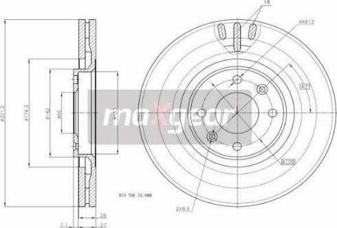 Maxgear 19-1875MAX - Əyləc Diski furqanavto.az